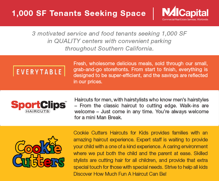 1,000 SF Tenants Seeking Space