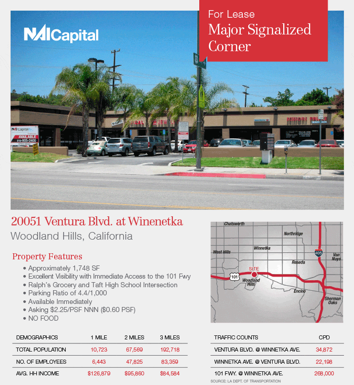 For Lease- Prime Freestanding Ventura Blvd. Retail/Office Building, Major Renovation Complete