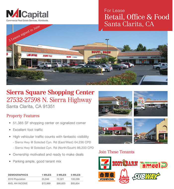 FOR LEASE Retail, Office & Food Suites, Santa Clarita, CA